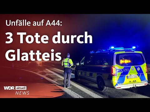 Schweres Glatteis in NRW: Tote und Verletzte auf Autobahn A44 | WDR aktuell