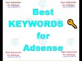 Best Keywords 🔑 for Adsense + BONUS trick to get ACCURATE long tail keyword search volume FREE