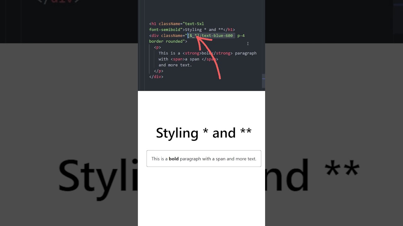 Use this tailwind class to style childrens of an element easily #coding #code #programming #css #web