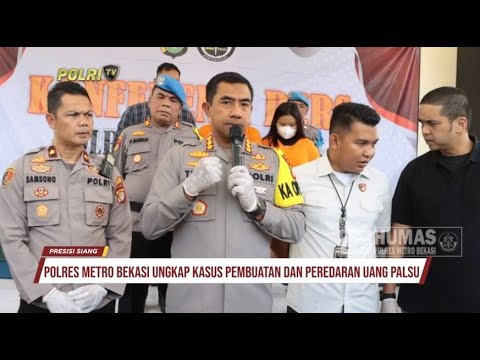 POLRES METRO BEKASI UNGKAP PEMALSUAN UANG