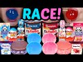 ASMR BLUE VS PINK DESSERT RACE NUTELLA CUPS BIG BOBA JELLY BALLS KINDER JOY EGG ICE CREAM CUP 먹방