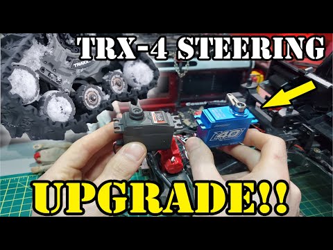 TRX-4 Steering Servo UPGRADE for TRAXX - Comparison - Stock VS New - Power HD 40KG - TRAXXAS- HOW TO