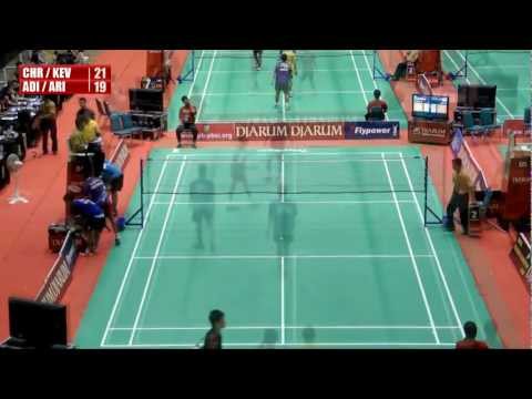 Christofel Patricia K./ Kevin Kendy S. (PBSI Sulut) VS  Adi Pratama/ Ari P.P. (Jaya Raya Surya Naga)