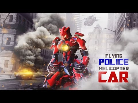 police helicopter flying car transform robot games
