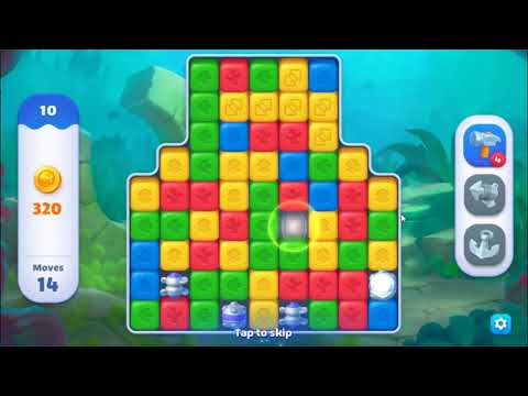 Fishdom Blast Level 10 - NO BOOSTERS GAMEPLAY 🐠 | SKILLGAMING ✔️