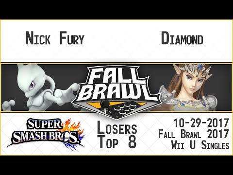 Fall Brawl 2017: Nick Fury (Mewtwo) vs. Diamond (Zelda) - SSB4 Singles Losers 8ths