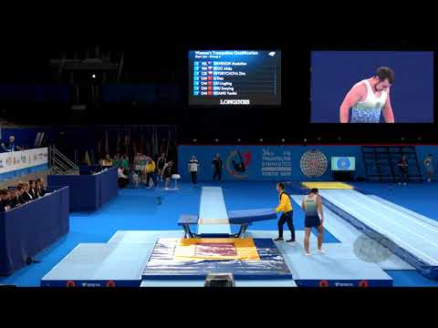 CHOBOTARYOV Vladyslav (UKR) M - 2019 Trampoline Worlds, Tokyo (JPN) - Qualification Double Mini R1