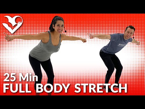 25 Minute Full Body Stretching Exercises - How to Stretch to Improve Flexibility & Mobility Routine