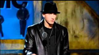 Eminem inducts Run DMC Rock and Roll Hall of Fame Inductions 2009