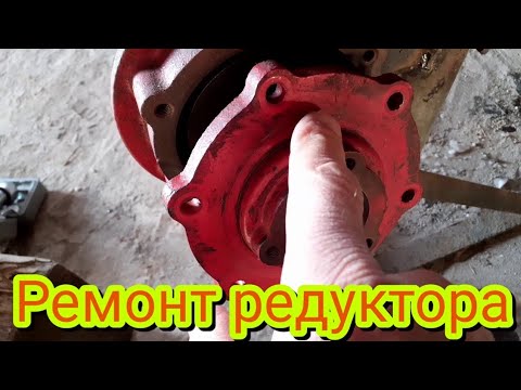 Замена сальников, ремонт гнезда подшипника и регулировка зазоров в редукторе мотоблока