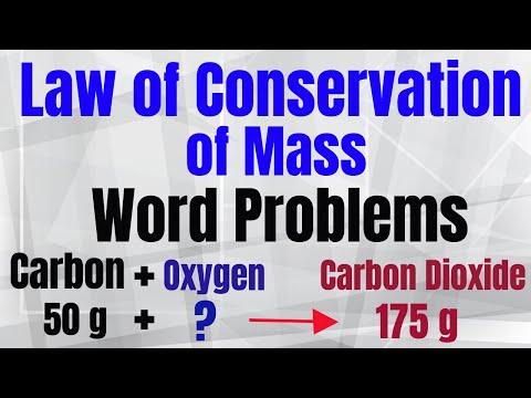 Law of Conservation of Mass Word Problems