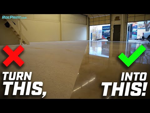 Turning rough Concrete into a MIRROR! | Floor polishing