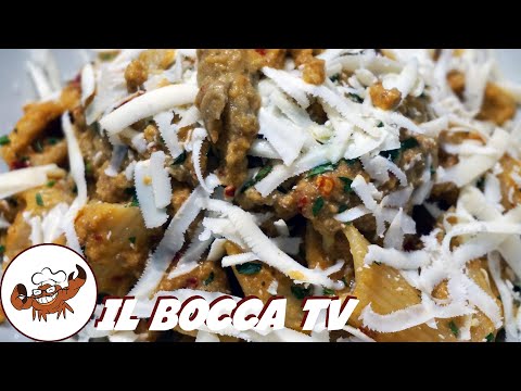 826 - Pennoni nduja, ricotta e crema di melanzane, per chi non vuole grane! (pasta facile e gustosa)