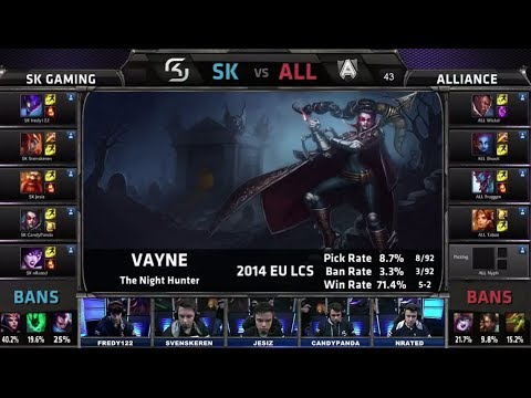 SK Gaming vs Alliance | Season 4 EU LCS Spring 2014 Week W10D2 G1 | SK vs ALL Full game HD