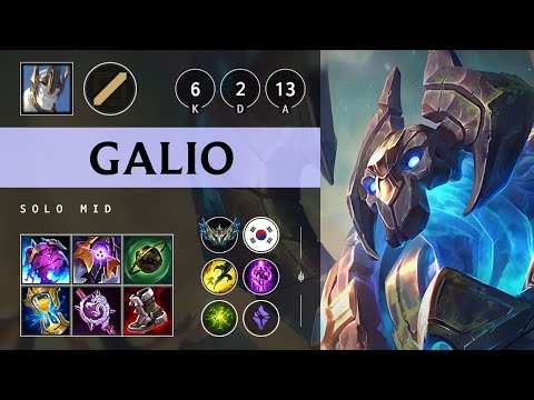 Galio Mid vs Azir: Rampage - KR Challenger Patch 14.24