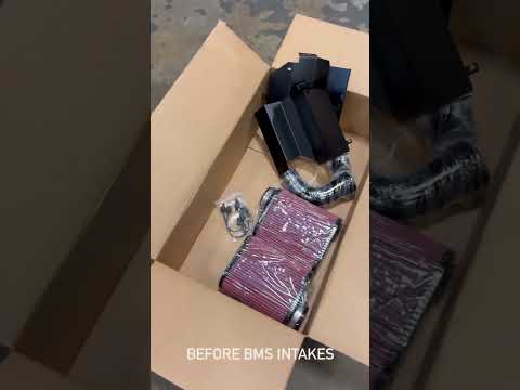 C43 BMS intakes BEFORE & AFTER #mercedes #amg #biturbo #automobile #bms