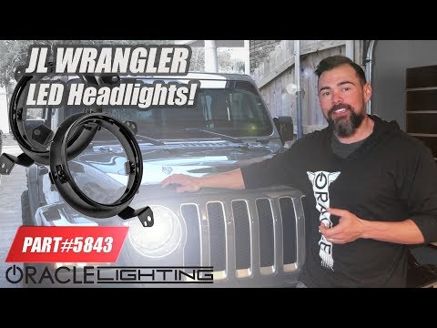 Jeep Wrangler JL Adjustable Brackets for 7" LED Headlights from ORACLE Lighting