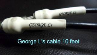 Guitar cables comparison, Elixir, Whirlwind EGC20, Monster Rock, George L's and low grade cable