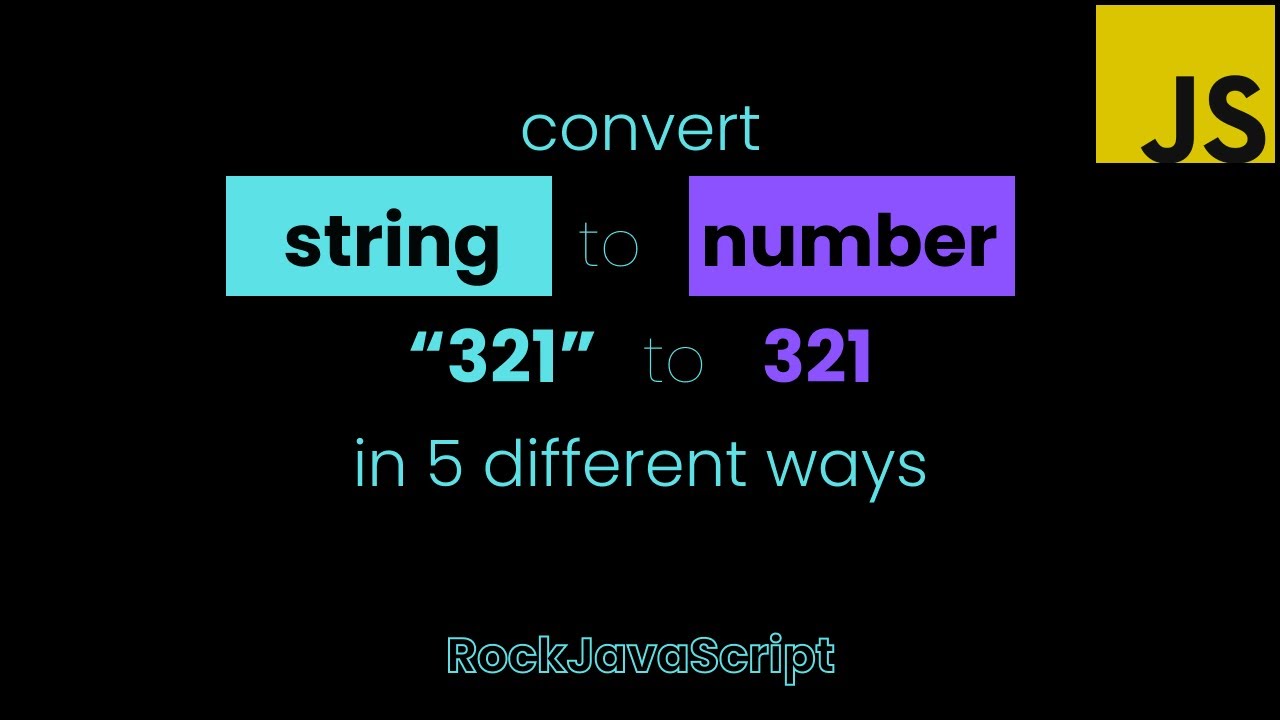 JavaScript tutorial - convert string to number in 5 ways #code #js