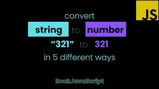 JavaScript tutorial - convert string to number in 5 ways #code #js