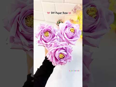 Super Aesthetic Rose using Regular paper ✨DIY Paper Flower