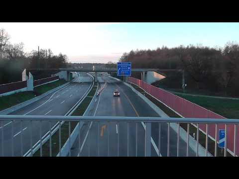 Die Vorbereitungen für die Autobahn Eröffnung für die A 33 Teilstücks