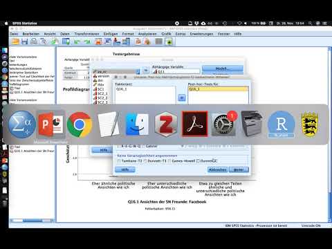 037 Einfaktorielle Varianzanalyse mit SPSS: Post Hoc Tests