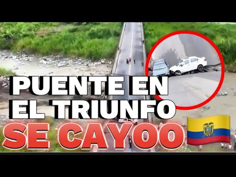 🔴#URGENTE | Ultima hora se  reporta la caída del Puente del Bypass de la Troncal en #Ecuador