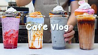 🤎이 라떼 하나면 하루 완성☕지치고 힘들 땐 음료 ASMR로 힐링해요/카페브이로그/Cafe Vlog/ASMR/Tasty Coffee