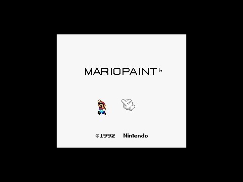 Mario Paint (SNES 60Hz / US) - Intro / Attract Mode feat. all 4 demo presentations