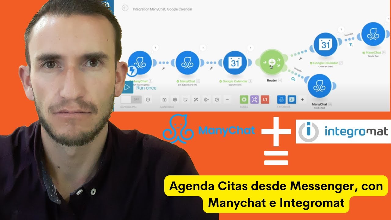 MANYCHAT; Agendamiento de Citas en GOOGLE CALENDAR con ayuda de INTEGROMAT