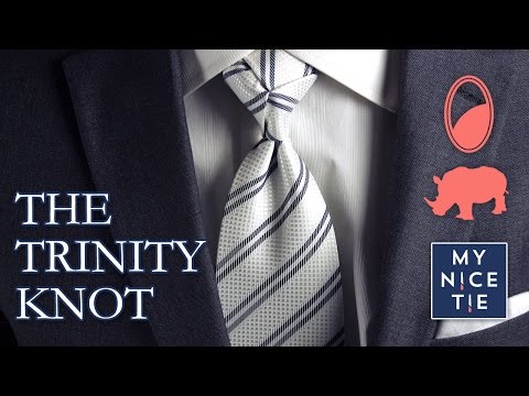 How to tie a tie: the trinity knot (slow+mirrored=beginner)/...