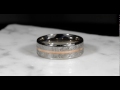 video - Meteorite Band With Center Stripe