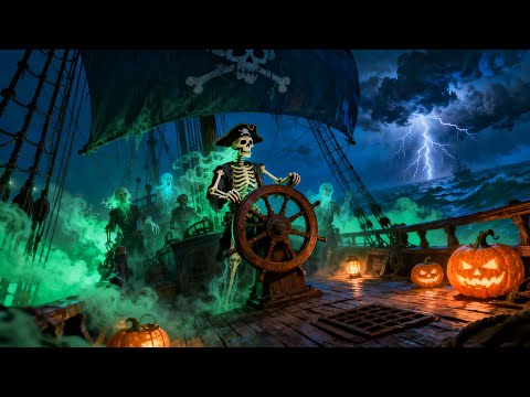 Best Relaxing Halloween Spooky Music 👻Haunted Pirate Ship 🎃 Halloween Music 2025, Spooky Music
