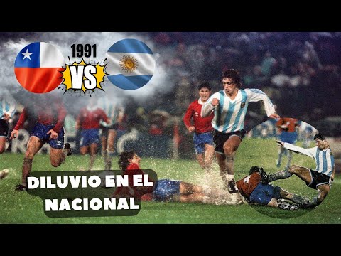 COPA AMÉRICA EN EL BARRO "CHILE VS ARGENTINA 1991" Antes no se suspendía por lluvia