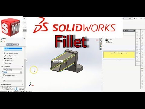 SolidWorks tutorial | Basic - Fillet