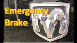 How to Set and Release Emergency Brake Ram Truck Laramie Long Horn Dodge Ram Emergency Break Safety