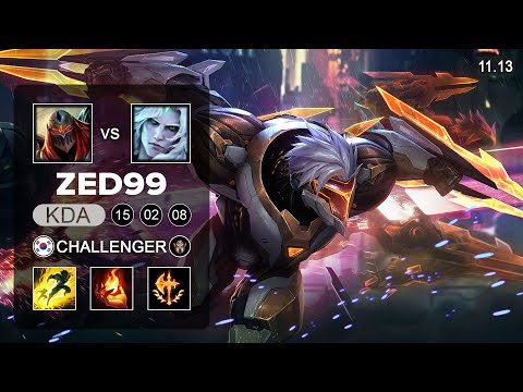 ZED99 Zed Mid vs Viego - KR Challenger patch 11.13