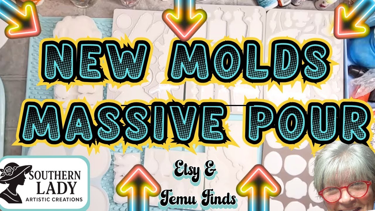 Massive Resin Mold Pour! Etsy Meets Temu | New Stamperia & Prima Molds + Painting Magic!