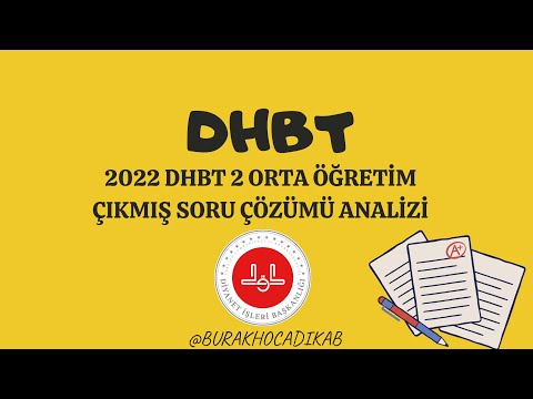 2022 DHBT ORTA ÖĞRETİM ÇIKMIŞ SORU ÇÖZÜMÜ VE ANALİZİ