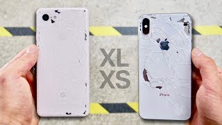 Google Pixel 3 XL vs Apple iPhone XS Max DROP Test! Durability Pro?