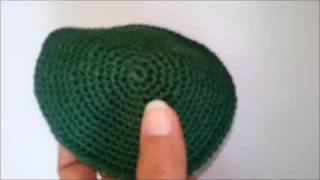 Handmade Green Kippah Jewish Judaica Small size crochet Yarmulke for kids