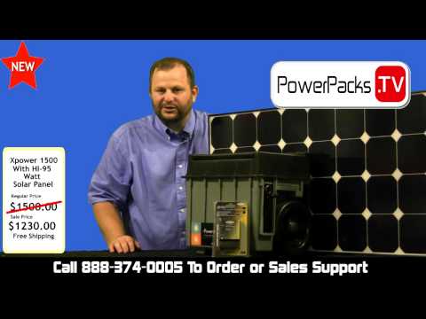 Xpower 1500 powerpack with solar. Powerpacks.tv