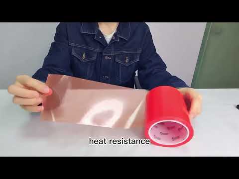 Equivalent Tesa 4965 Red Liner Clear Polyester Film Strong Acrylic Adhesive Double Sided PET Tape