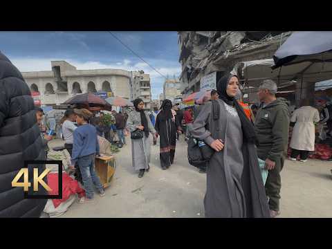 New Walking Tour In Gaza City 🇵🇸 Al-Saha And Al-Sahaba | With Translated Captions