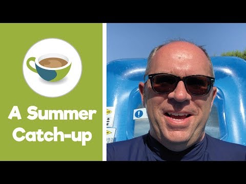 A Summer Coffee Break Catch-up - from the pool!
