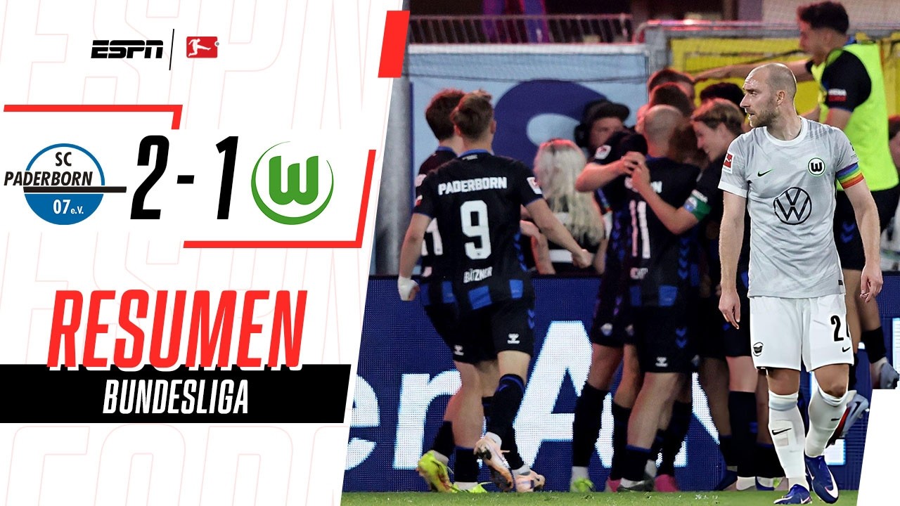 WOLFSBURGO DESCENDIÓ POR PRIMERA VEZ EN SU HISTORIA Y PADERBORN JUGARÁ EN LA BUNDESLIGA | RESUMEN