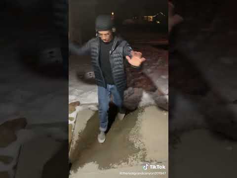guy slips on ice