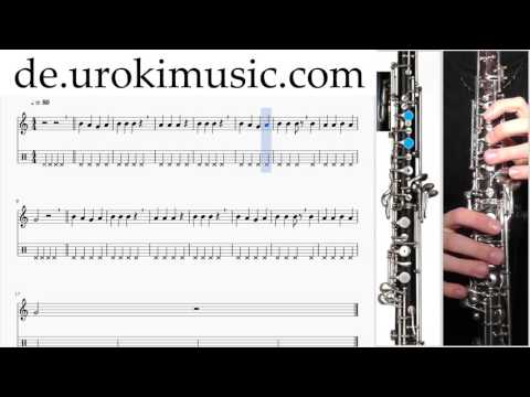 Oboe Lernen K#1 S#1 U#13 Noten Oboenunterricht Schule Lied Lehrer Klasse Unterricht Melodie Lehren t