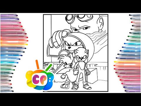 Sonic 2 the hedgehog coloring pages/Sonic in the movie poster coloring/ Elektronomia-Summersong[NCS]